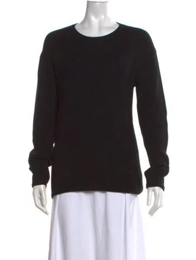 Pre-owned L'agence Wool Crew Neck Sweater In Black
