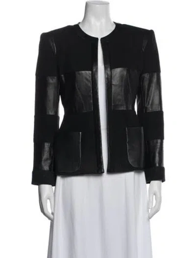 Pre-owned L'agence Wool Jacket In Black