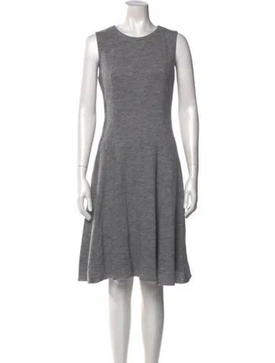 Pre-owned L'agence Wool Knee-length Dress In Gray
