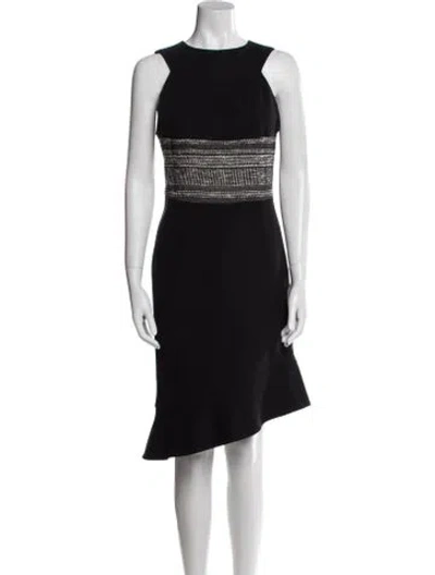 Pre-owned L'agence Wool Midi Length Dress In Black