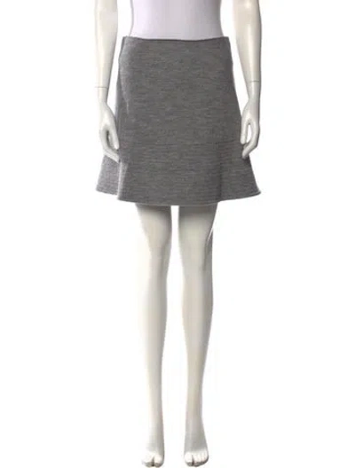 Pre-owned L'agence Wool Mini Skirt In Gray