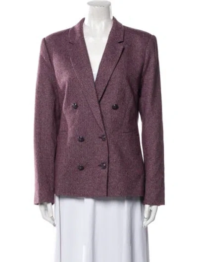 Pre-owned L'agence Wool Printed Blazer W/ Tags In Purple