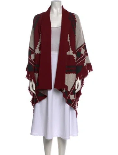 Pre-owned L'agence Wool Printed Sweater In Red