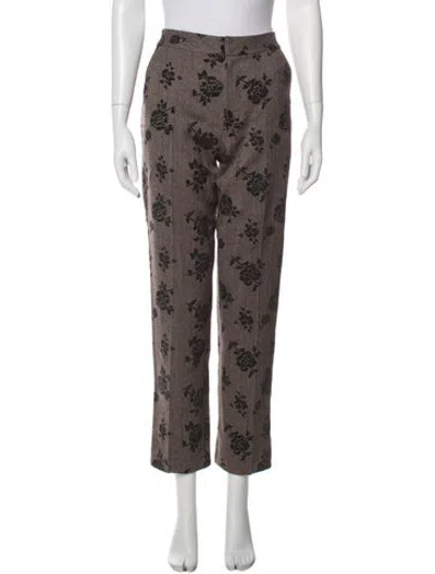 Pre-owned L'agence Wool Straight Leg Pants In Multicolor