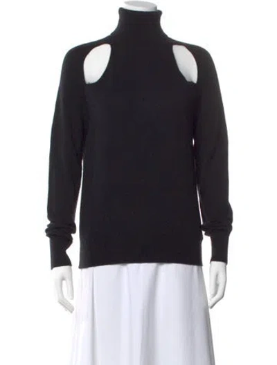 Pre-owned L'agence Wool Turtleneck Sweater In Black