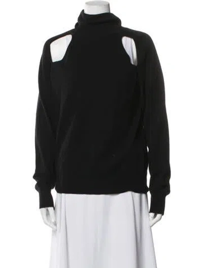 Pre-owned L'agence Wool Turtleneck Sweater In Black