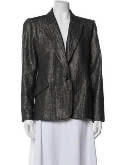Pre-owned L'agence Wool Tweed Pattern Blazer W/ Tags In Gray
