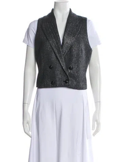 Pre-owned L'agence Wool Vest In Gray
