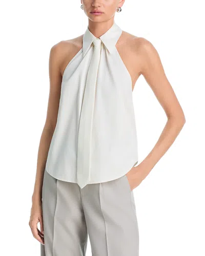 L'agence Wren Necktie Halter Top In White