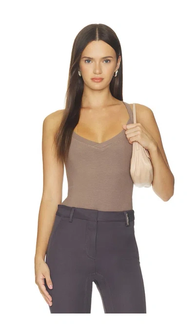 L'agence Wrenna Racerback Bodysuit In Cardamom