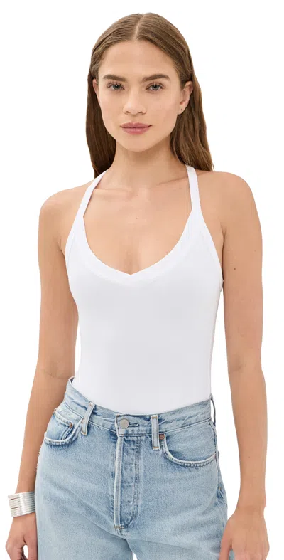 L'agence Wrenna Racerback Bodysuit White