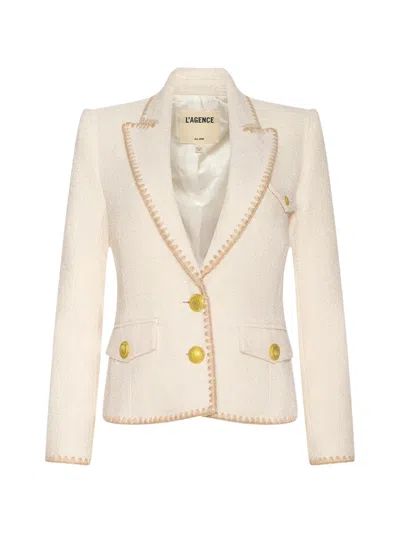 L'agence Wylla Structured Blazer In Neutral