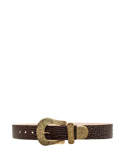 L'agence Ximena Leather Belt In Brown