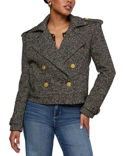 L'agence Xoey Cropped Trench Coat In Yellow