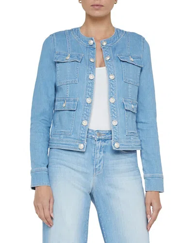 L'agence Yari Collarless Blazer In Blue