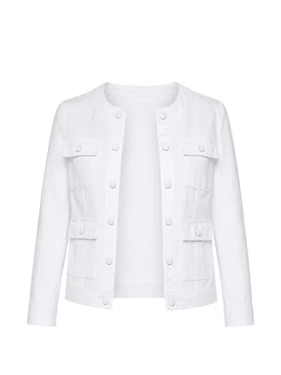 L'agence Yari Collarless Jacket In White