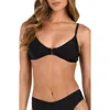 L'agence Yazmin Solid Triangle Bikini Top In Black