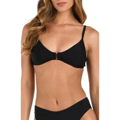 L'agence Yazmin Solid Triangle Bikini Top In Black