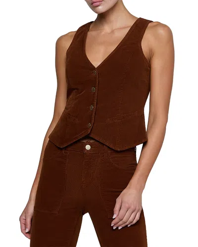 L'agence Yelena Corduroy Vest In Brown