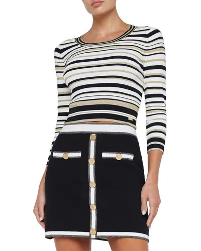 L'agence Yukio Striped Crop Top In Multi