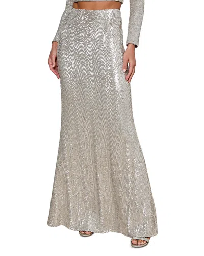 L'agence Zeta Sequinned Skirt In Gray