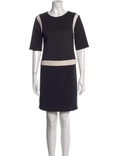 Pre-owned Lagerfeld Colorblock Pattern Knee-length Dress In Blue