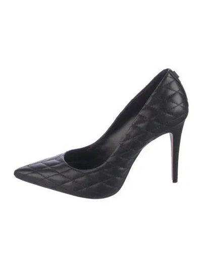 Pre-owned Lagerfeld Leather Printed Pumps In Black