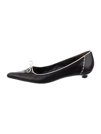 Pre-owned Lagerfeld Leather Pumps In Black