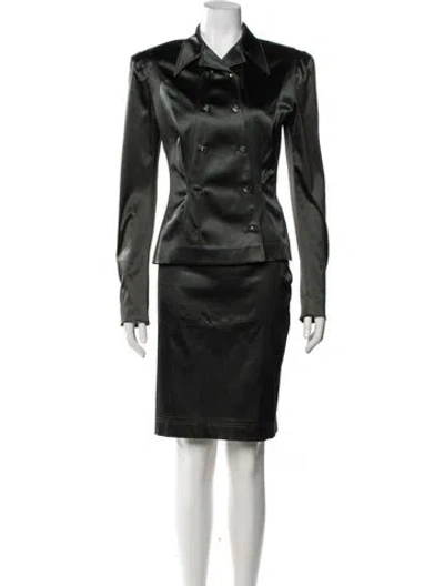 Pre-owned Lagerfeld Vintage 1990's Skirt Suit In Green
