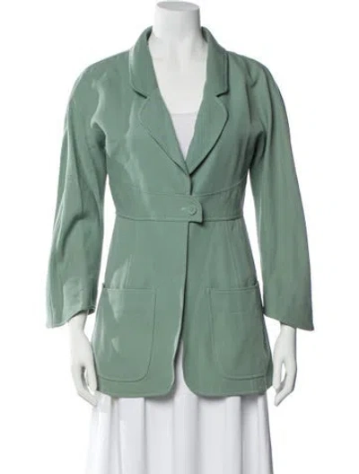 Pre-owned Lagerfeld Vintage Virgin Wool Evening Jacket In Green