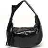 Laggo Lola Maxi Shoulder Bag In Black Crinkled In Multi