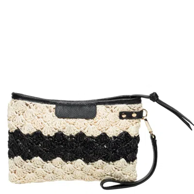 Laggo Women's Kara Clutch Bag In Ivory/black In Multi