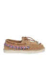 Lagoa Man Espadrilles Camel Size 9 Leather In Beige
