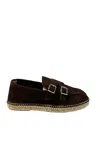 Lagoa Man Espadrilles Charcoal Size 7 Leather In Brown