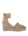 Lagoa Woman Espadrilles Beige Size 11 Leather, Textile Fibers