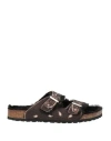 Lagoa Woman Sandals Dark Brown Size 6 Leather