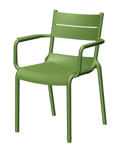 Lagoon Furniture Set Of 2 Naples Stackable Armchairs In Green