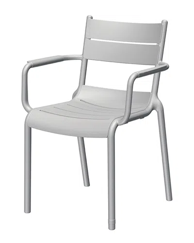 Lagoon Furniture Set Of 2 Naples Stackable Armchairs In Gray