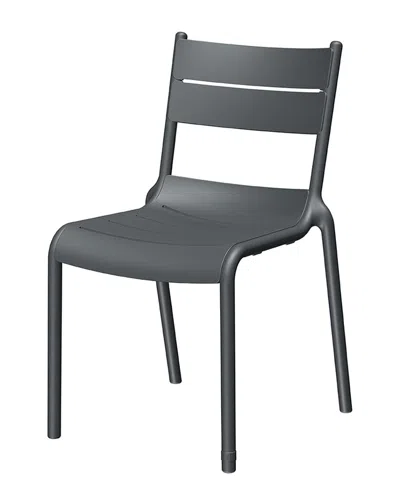 Lagoon Furniture Set Of 2 Naples Stackable Side Chairs In Black