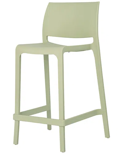 Lagoon Furniture Set Of 2 Sensilla Stackable Bar Stools In Green