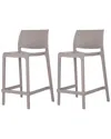 Lagoon Furniture Set Of 2 Sensilla Stackable Counter Stools In Purple