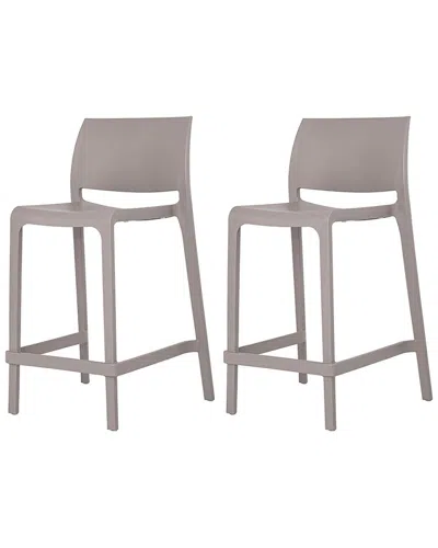 Lagoon Furniture Set Of 2 Sensilla Stackable Counter Stools In Purple