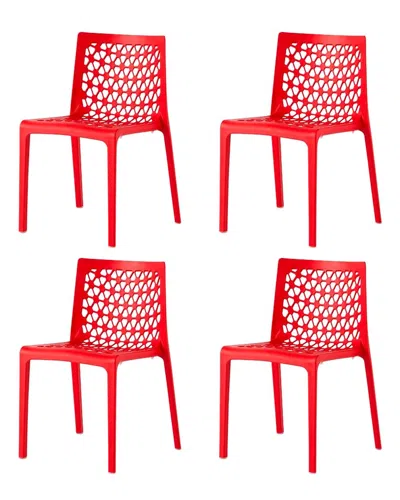 Lagoon Furniture Set Of 4 Milan Stackable Dining Chairs