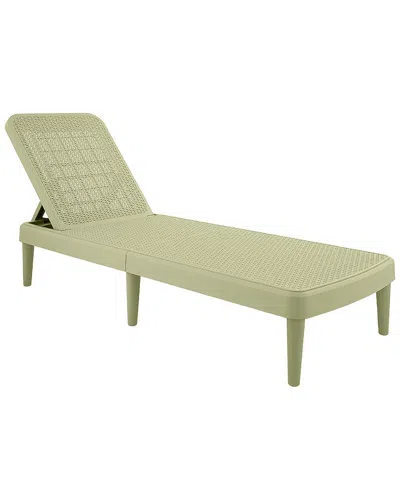 Lagoon Furniture Tahiti Rattan Chaise Lounge In Green