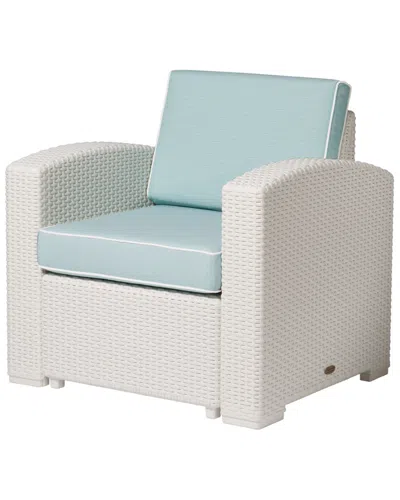 Lagoon Magnolia Rattan Club Chair In Gray