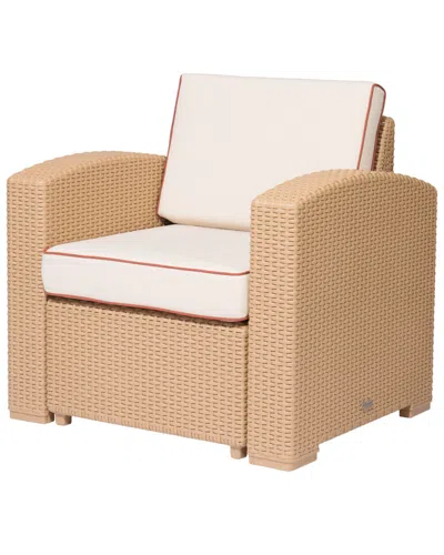 Lagoon Magnolia Rattan Club Chair In Neutral