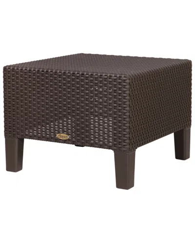 Lagoon Magnolia Rattan Side Table In Brown