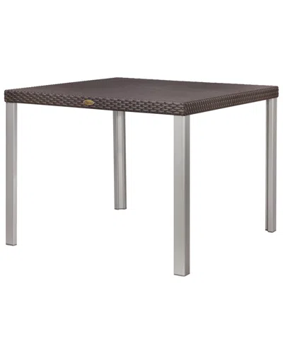 Lagoon Oslo Rattan Dining Table In Gray