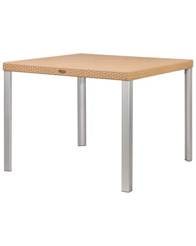 Lagoon Oslo Rattan Dining Table With Aluminum Legs In Brown