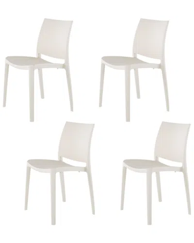 LAGOON SET OF 4 LAGOON SENSILLA STACKABLE DINING CHAIRS